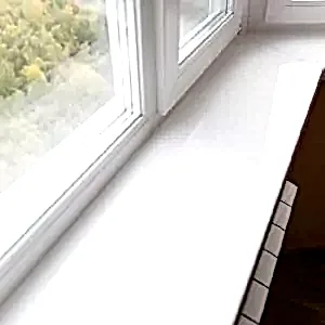 установка пластикового подоконника