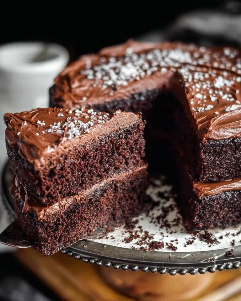 Delicious gluten-free chocolate cake topped with chocolate frosting