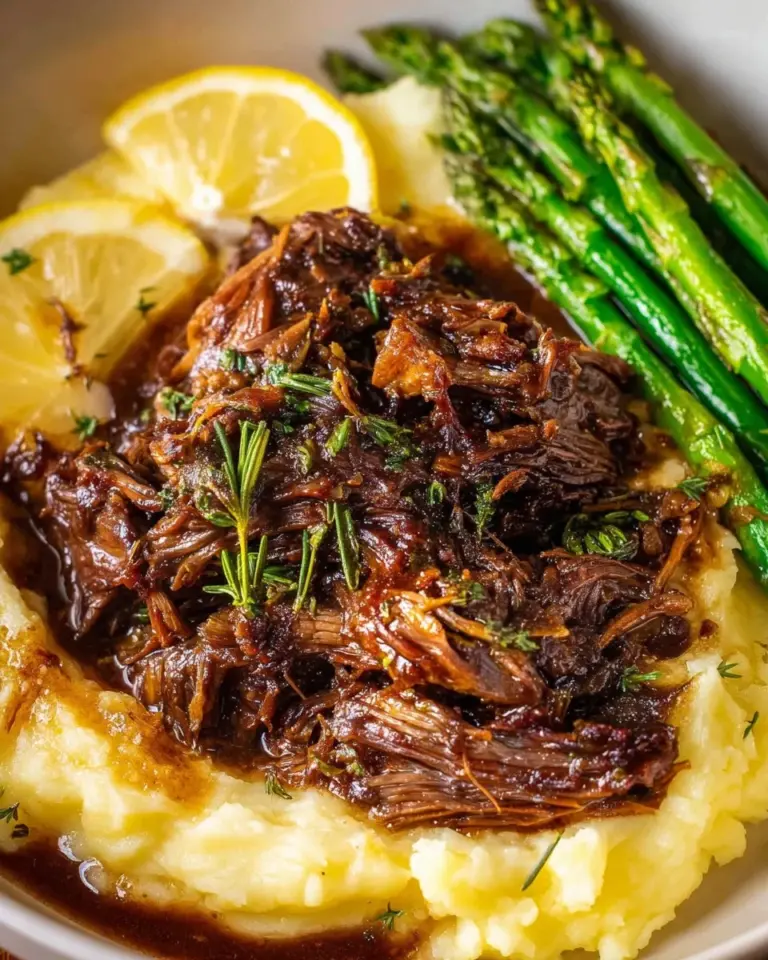 Delicious Honey Balsamic Chuck Roast served for family gathering