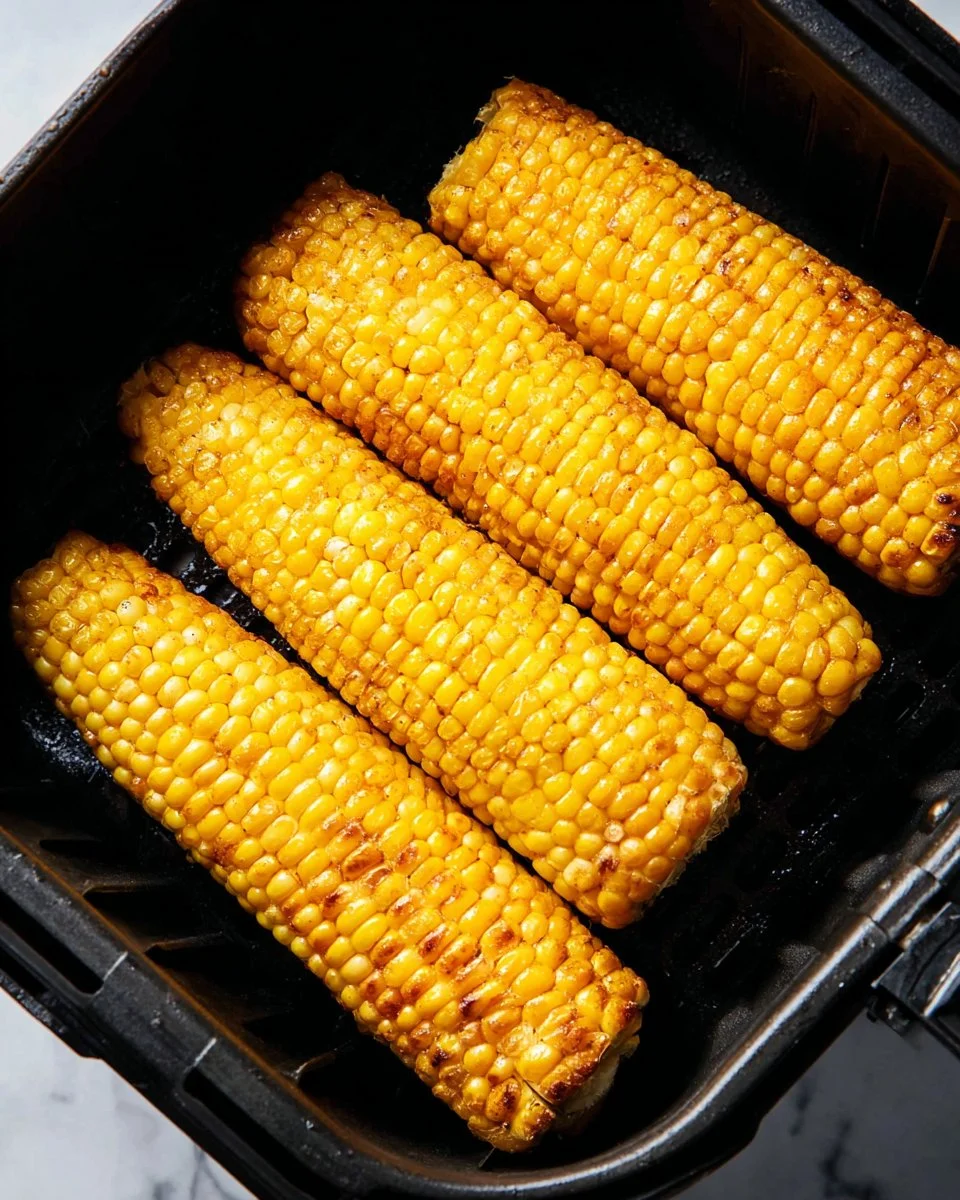 Delicious air fryer corn on the cob, perfect for summer barbecues and picnics.