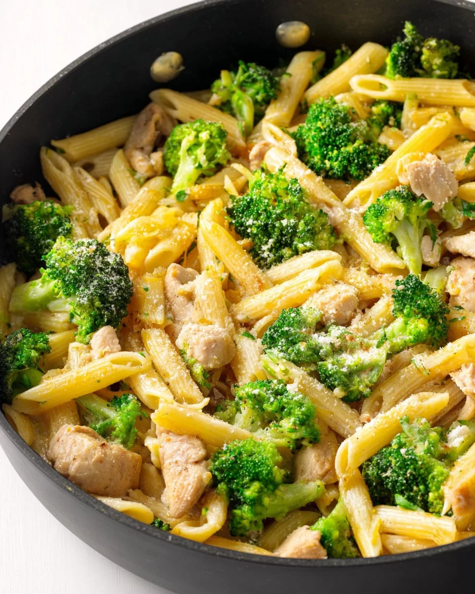 Delicious Chicken Broccoli Ziti baked to perfection with tender chicken and broccoli.