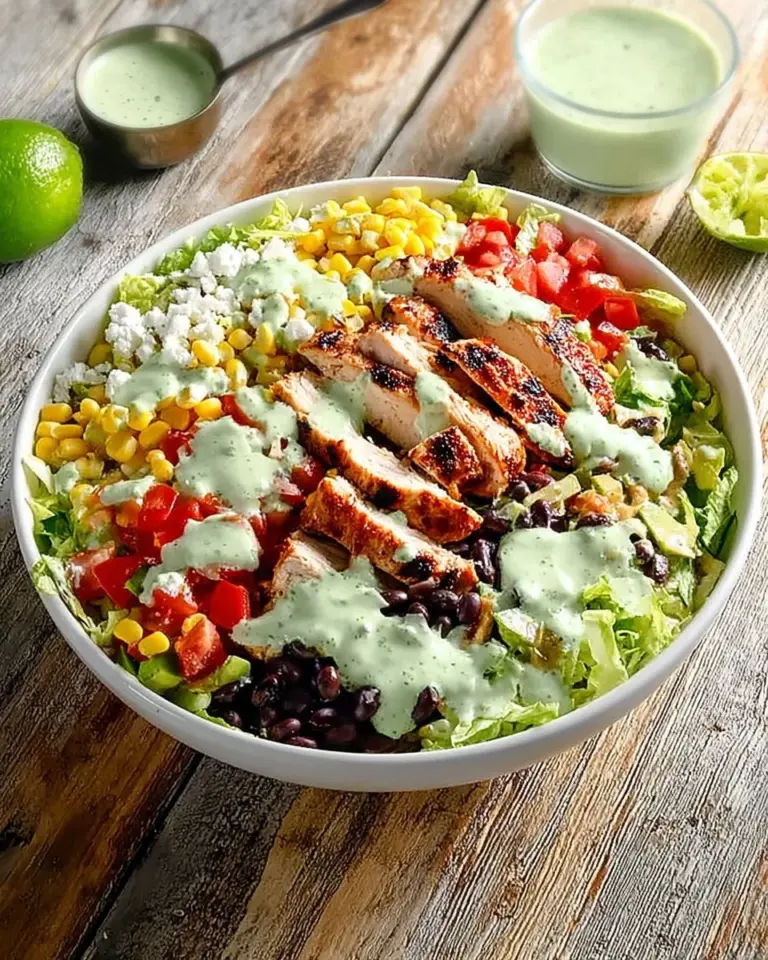 Baja Chicken Bowl garnished with fresh vegetables and cilantro
