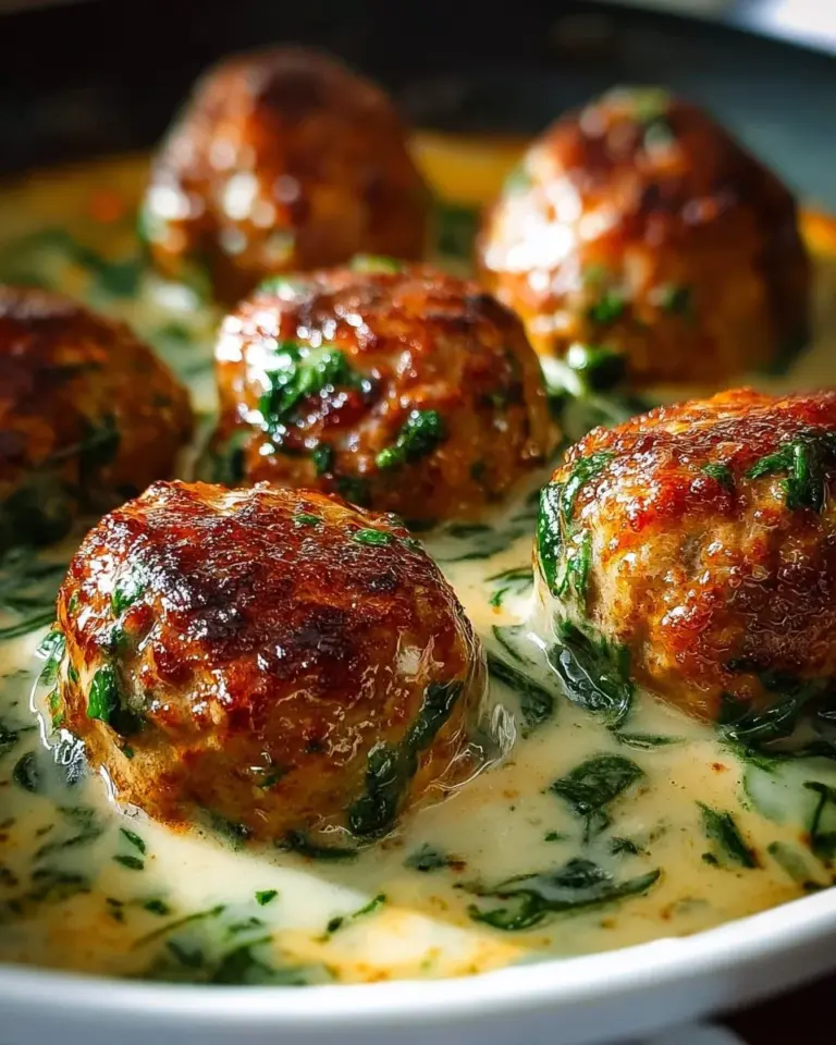 Baked Chicken Ricotta Meatballs served with marinara sauce and herbs