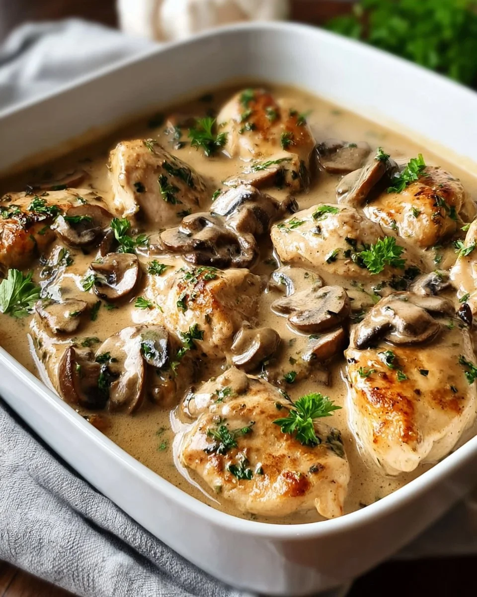Baked Chicken Stroganoff