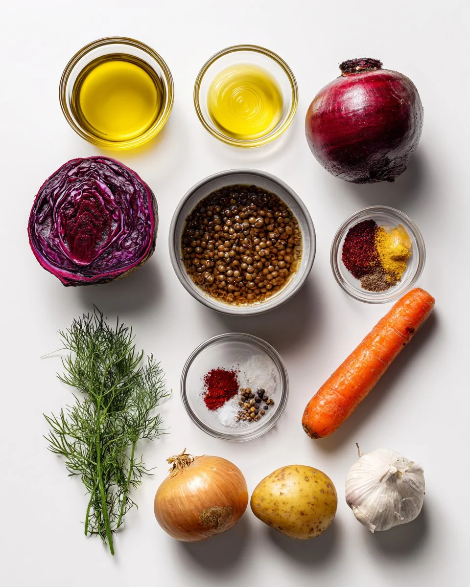 Beetroot Soup with Lentils