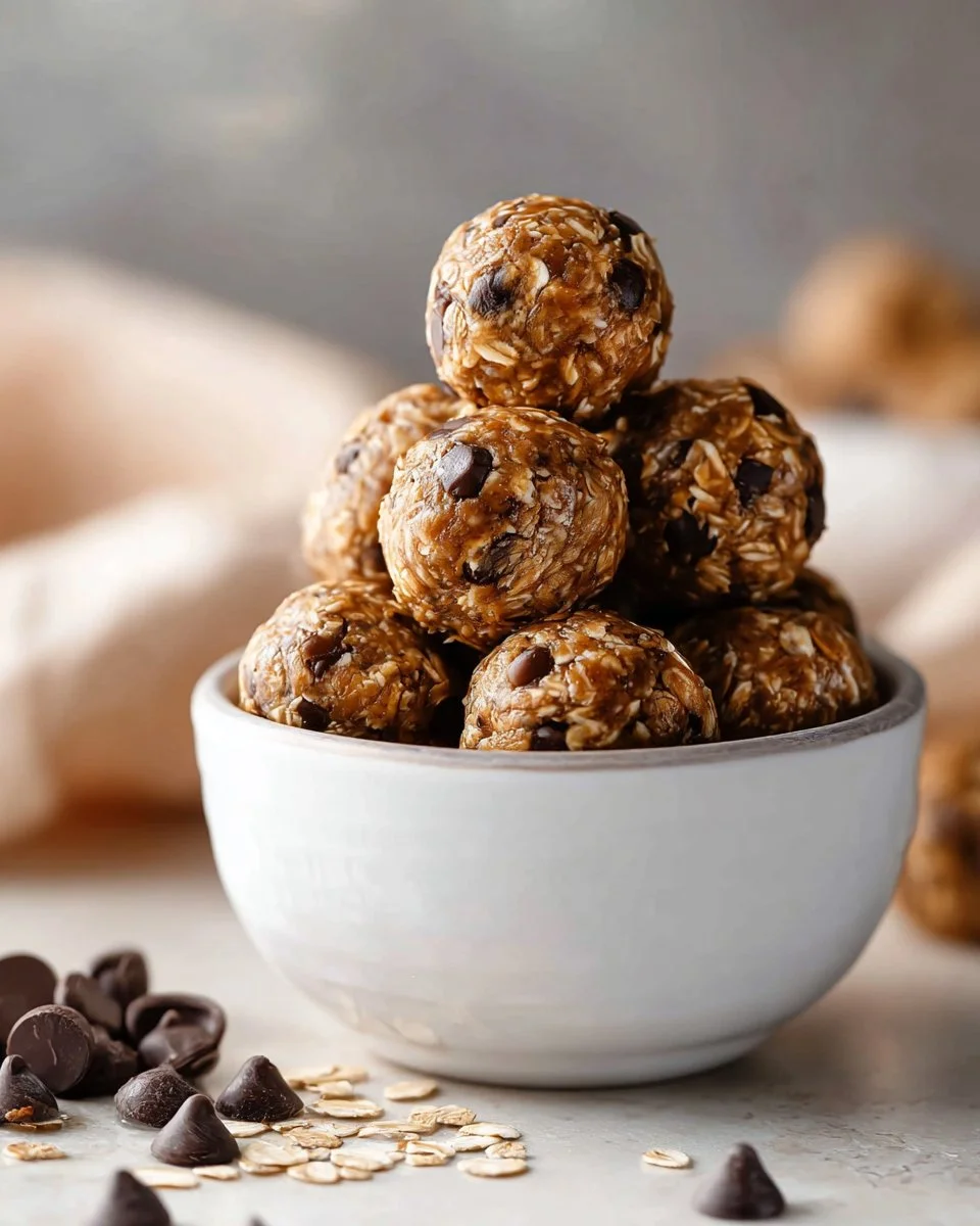Homemade energy balls with flax seed and healthy ingredients