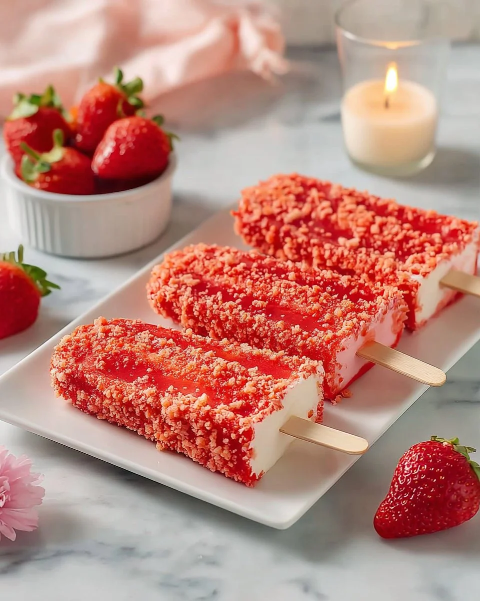 Best Strawberry Shortcake Ice Cream Bars