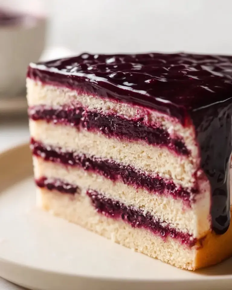 Delicious homemade blueberry curd spread on a fresh pastry