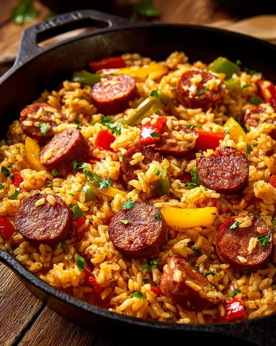 Cajun Sausage and Rice Skillet