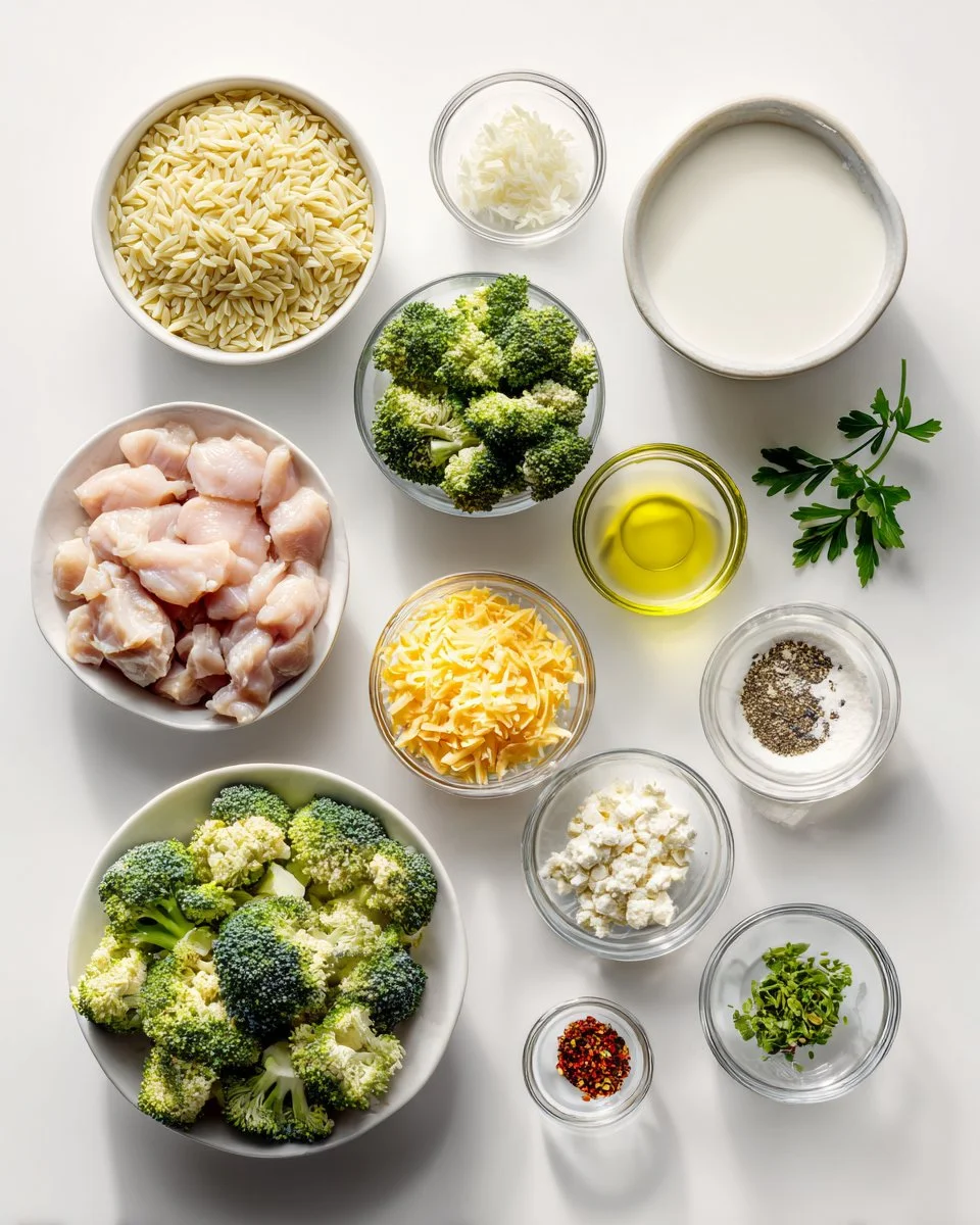 Cheesy Chicken Broccoli Orzo