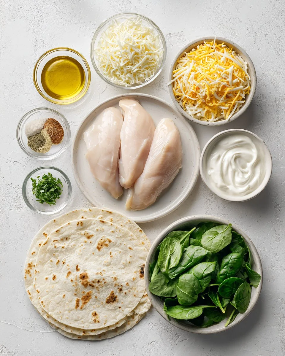 Cheesy Garlic Chicken Wraps