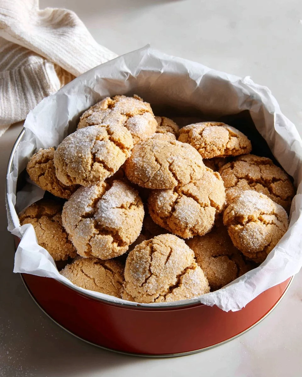 Chewy Molasses Crinkle Cookies