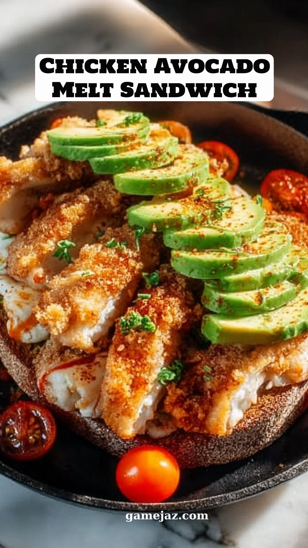 Chicken Avocado Melt Sandwich