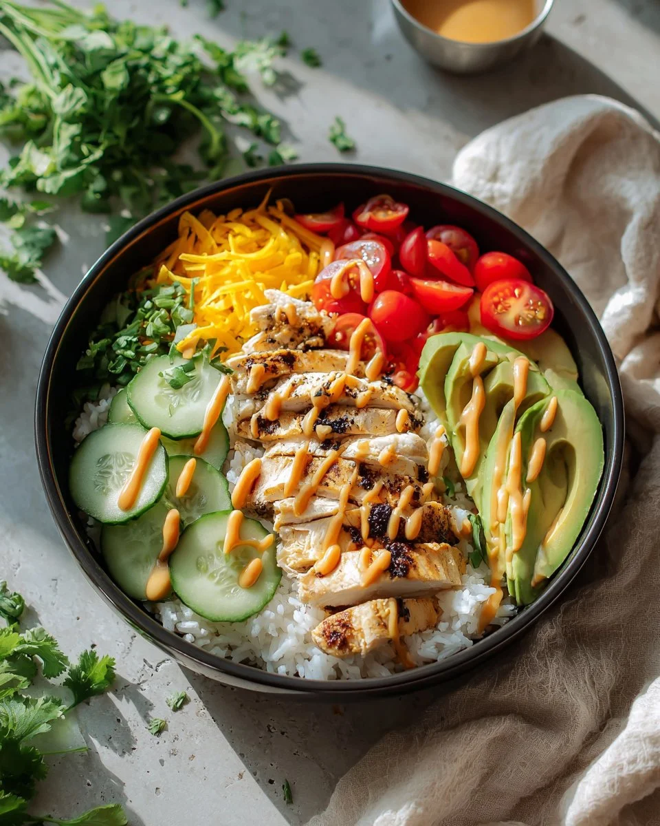 Chipotle Ranch Grilled Chicken Burrito with fresh ingredients