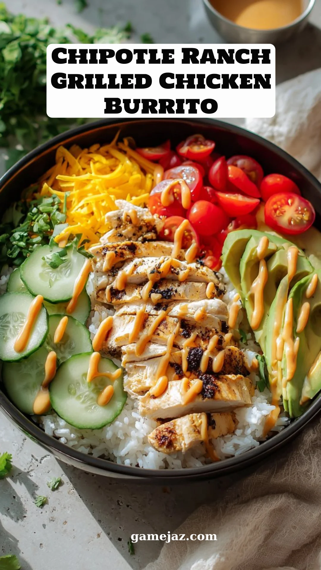 Chipotle Ranch Grilled Chicken Burrito