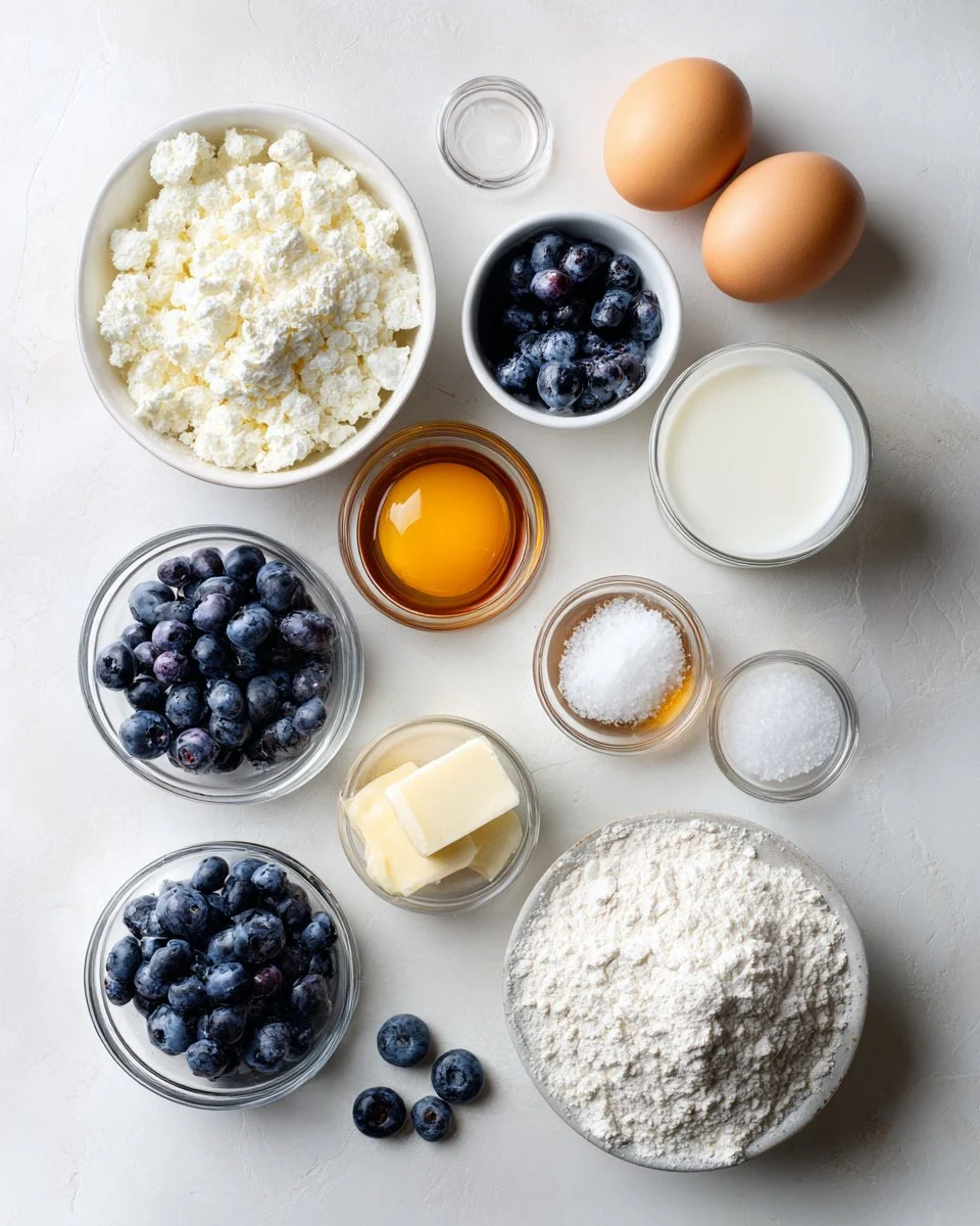 Cottage Cheese Blueberry Pancakes