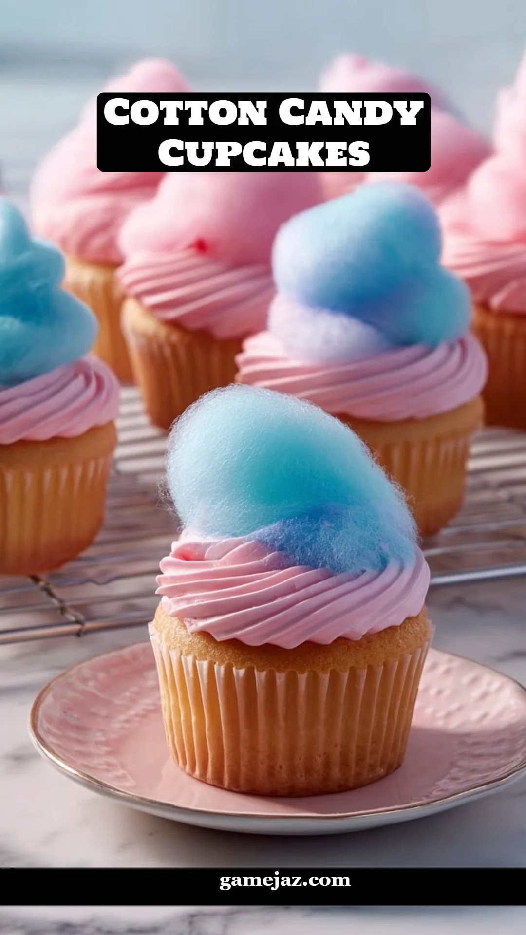 Cotton Candy Cupcakes