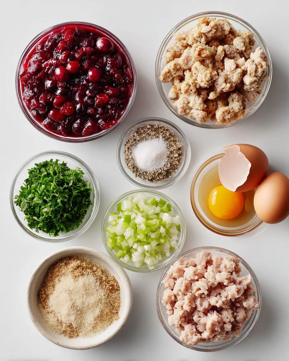 Cranberry and Turkey Stuffing Balls