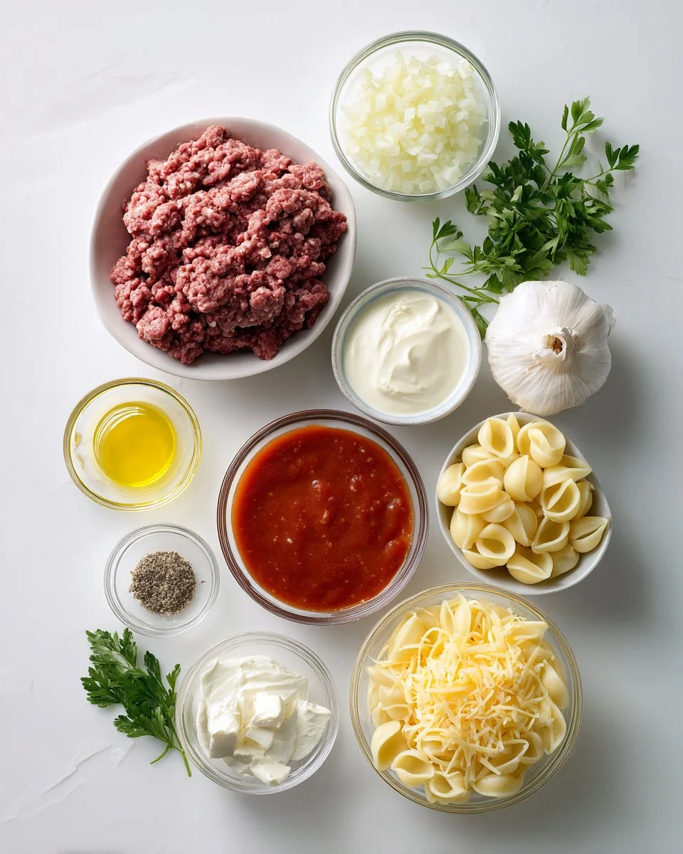 Creamy Beef and Shells