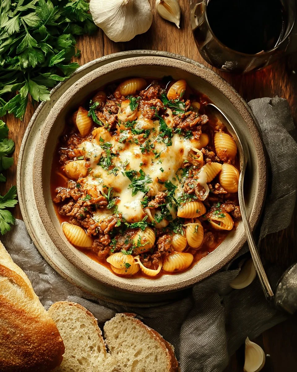 Creamy Beef and Shells