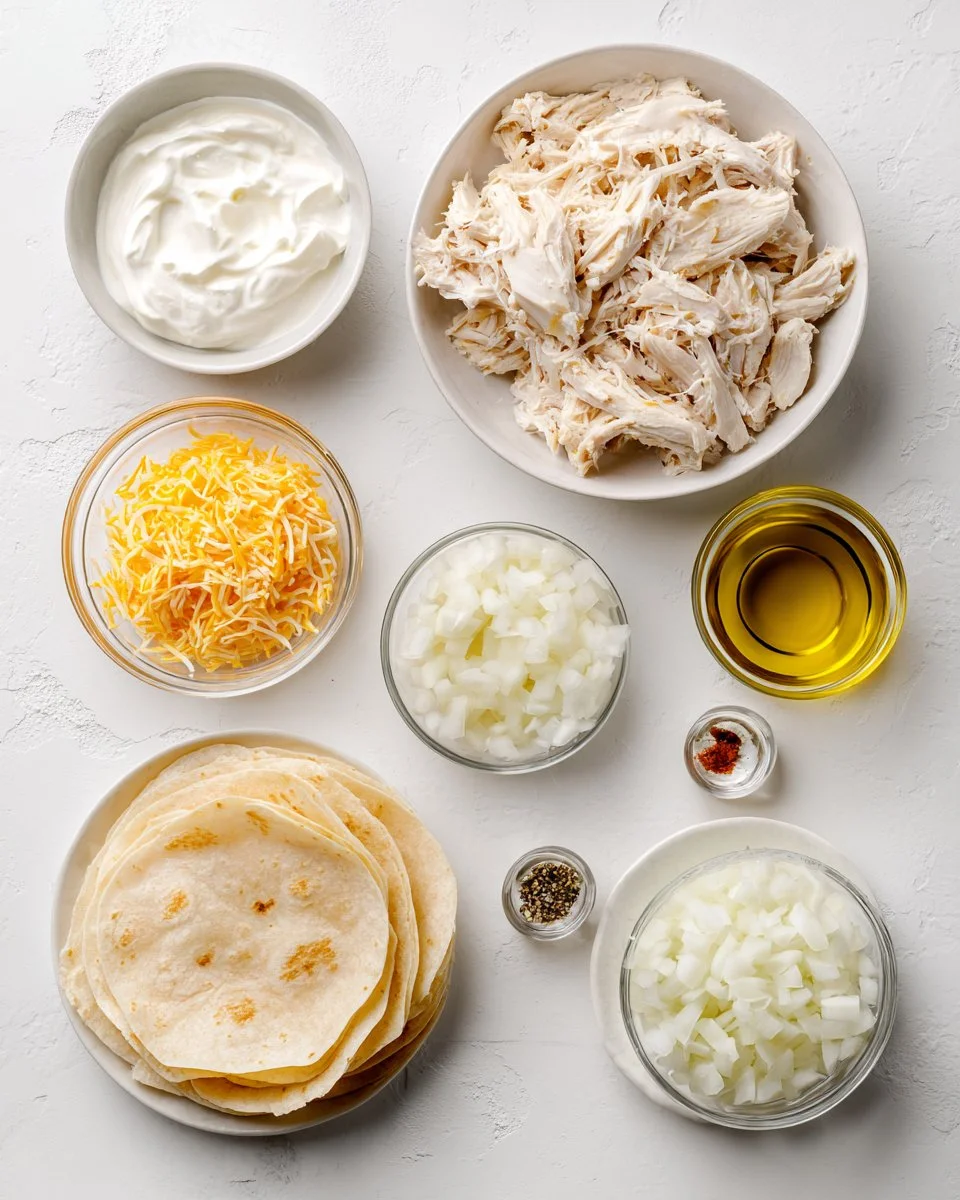 Creamy Chicken Sour Cream Enchiladas