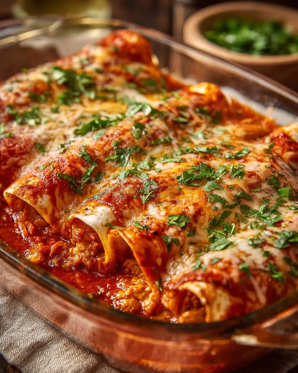 Creamy Chicken Sour Cream Enchiladas