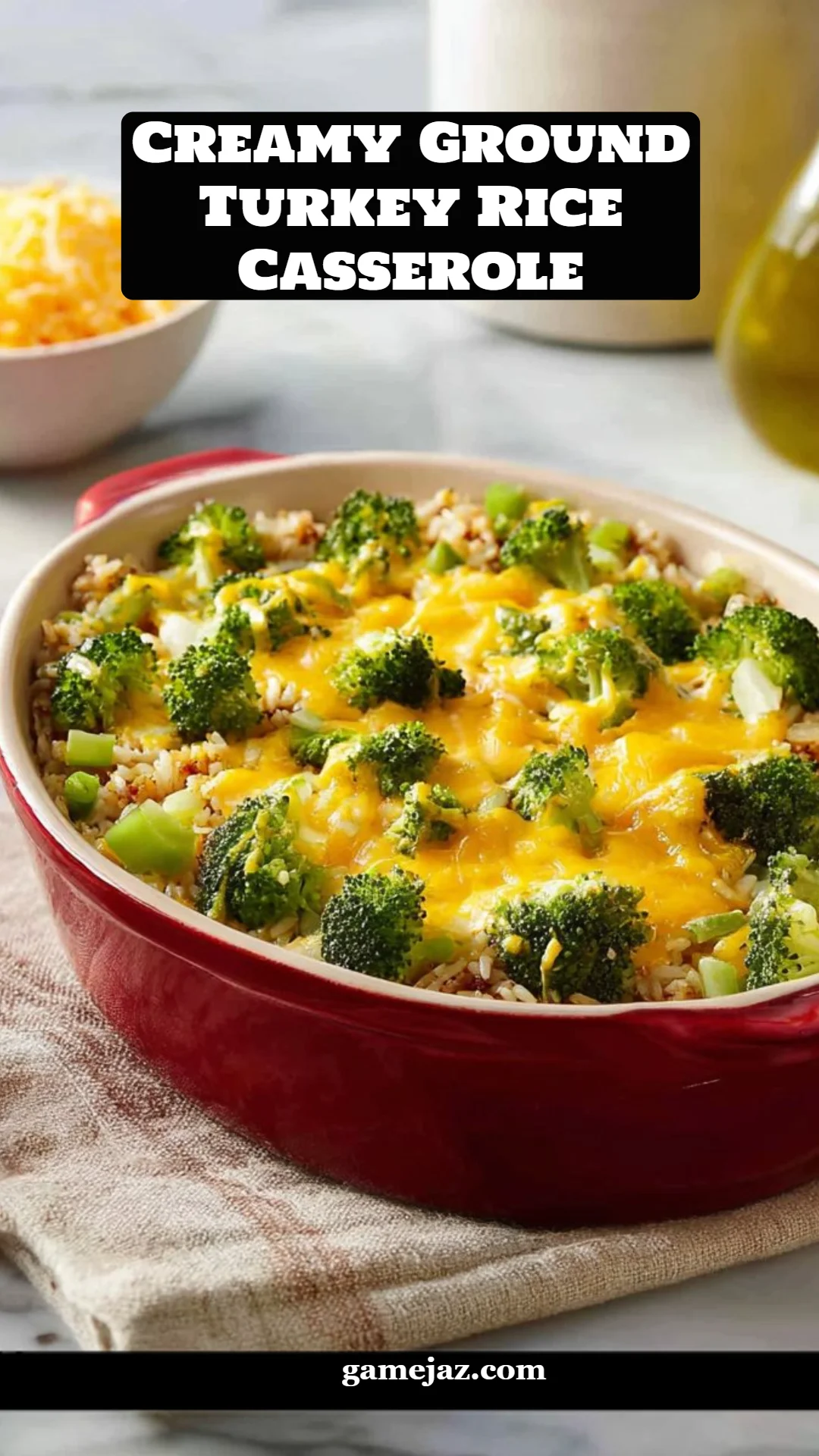 Creamy Ground Turkey Rice Casserole