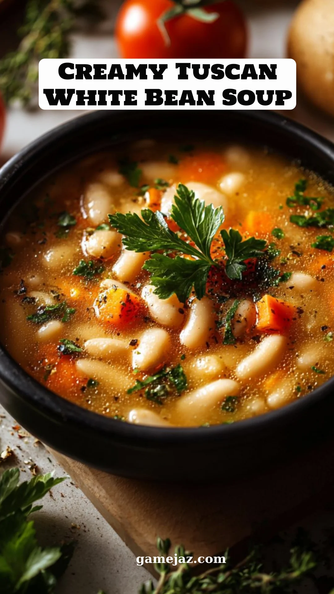 Creamy Tuscan White Bean Soup