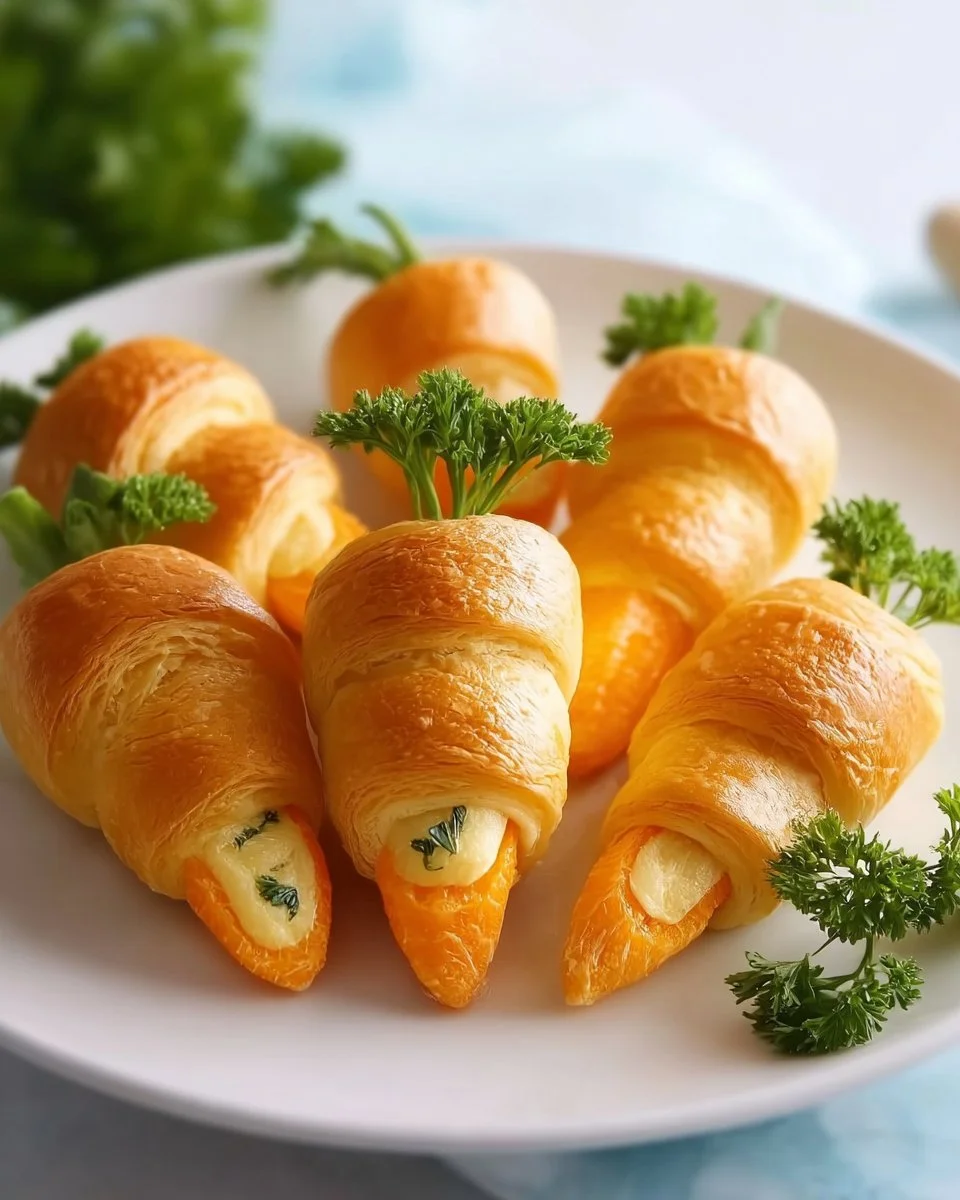Baked crescent roll carrots, a delicious and easy side dish