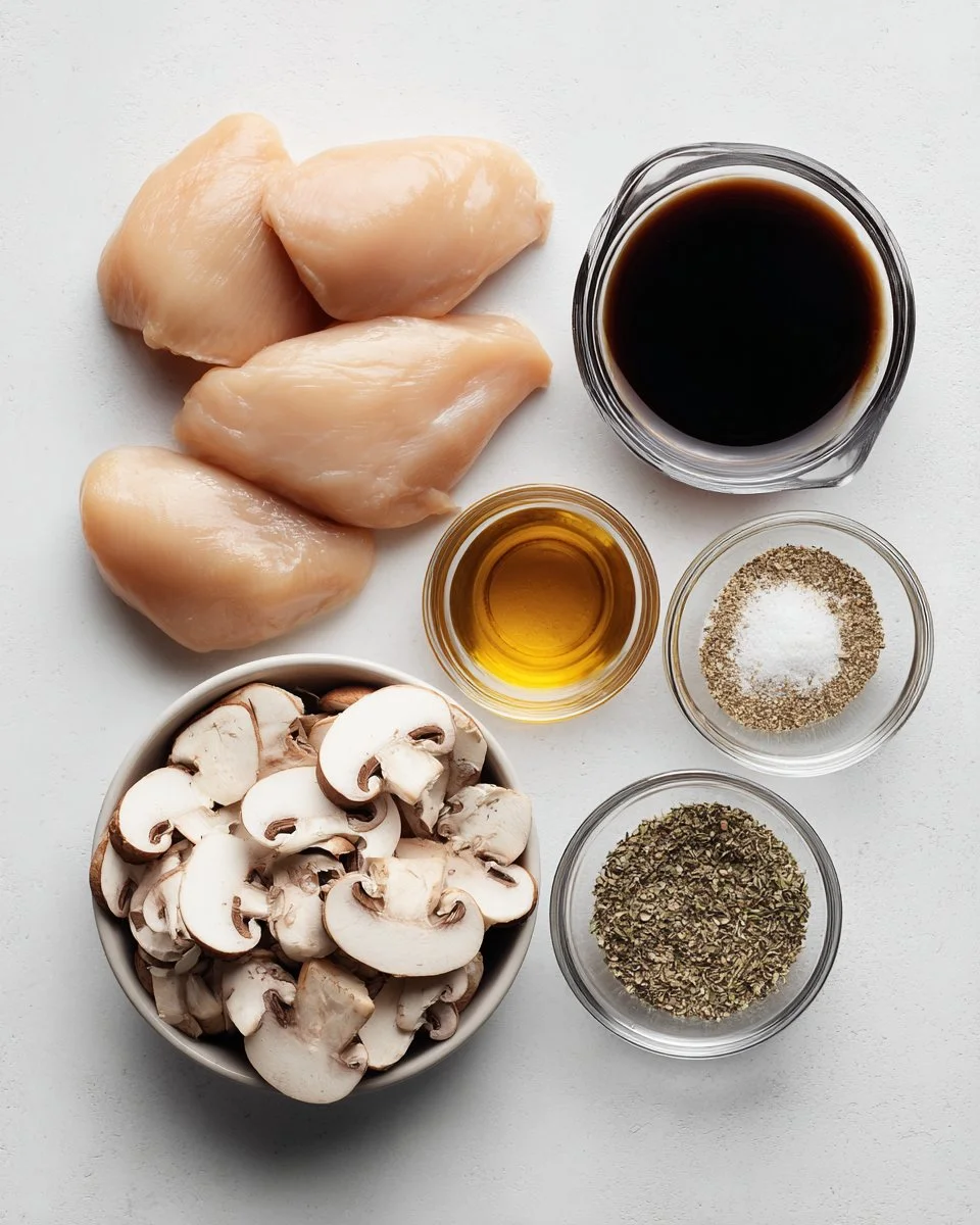Crockpot Balsamic Chicken with Mushrooms