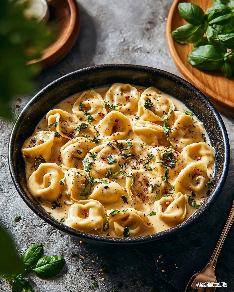 Crockpot Creamy Tortellini