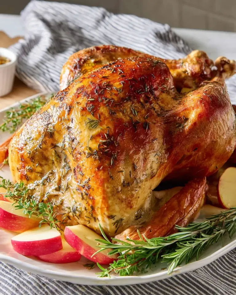 Perfectly roasted Dry Brine Turkey ready for holiday dinner