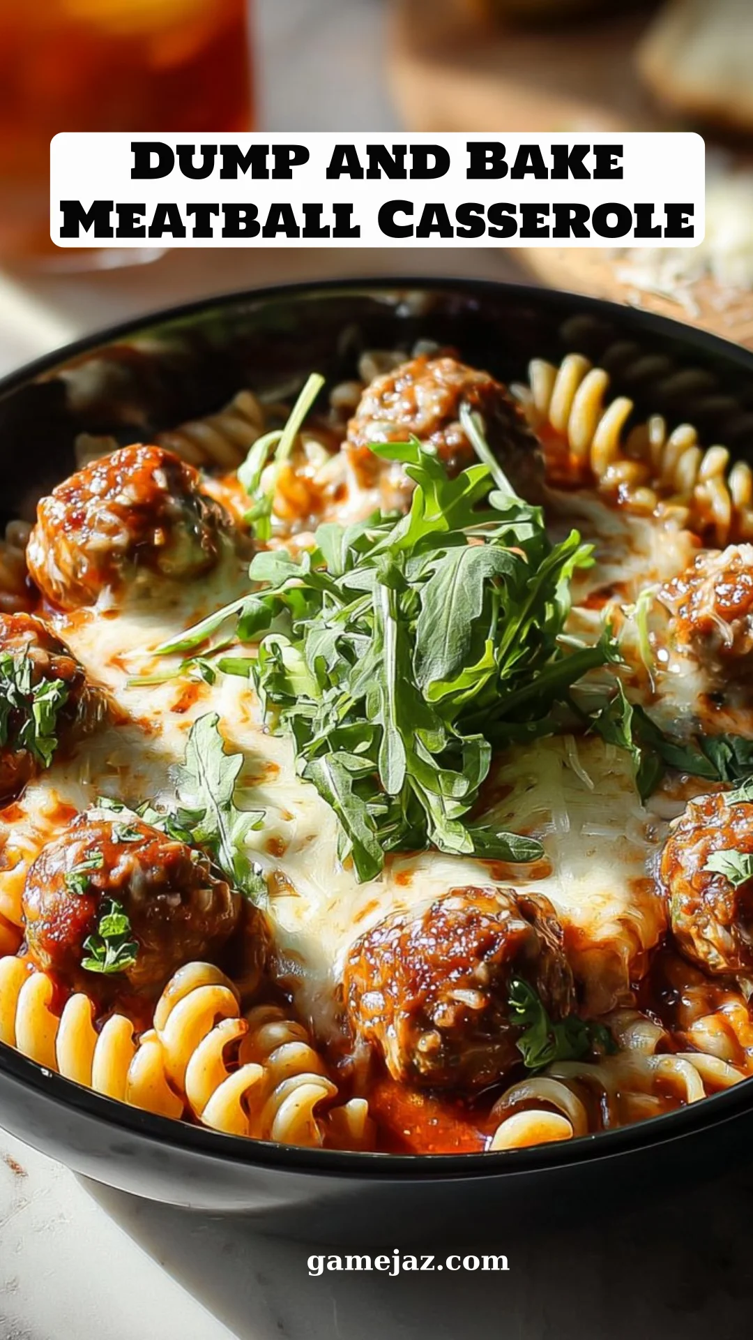 Dump and Bake Meatball Casserole
