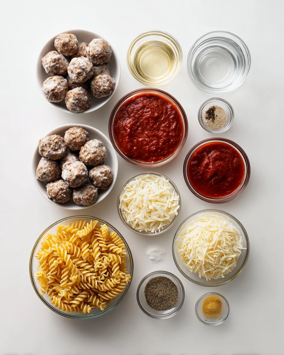 Dump and Bake Meatball Casserole
