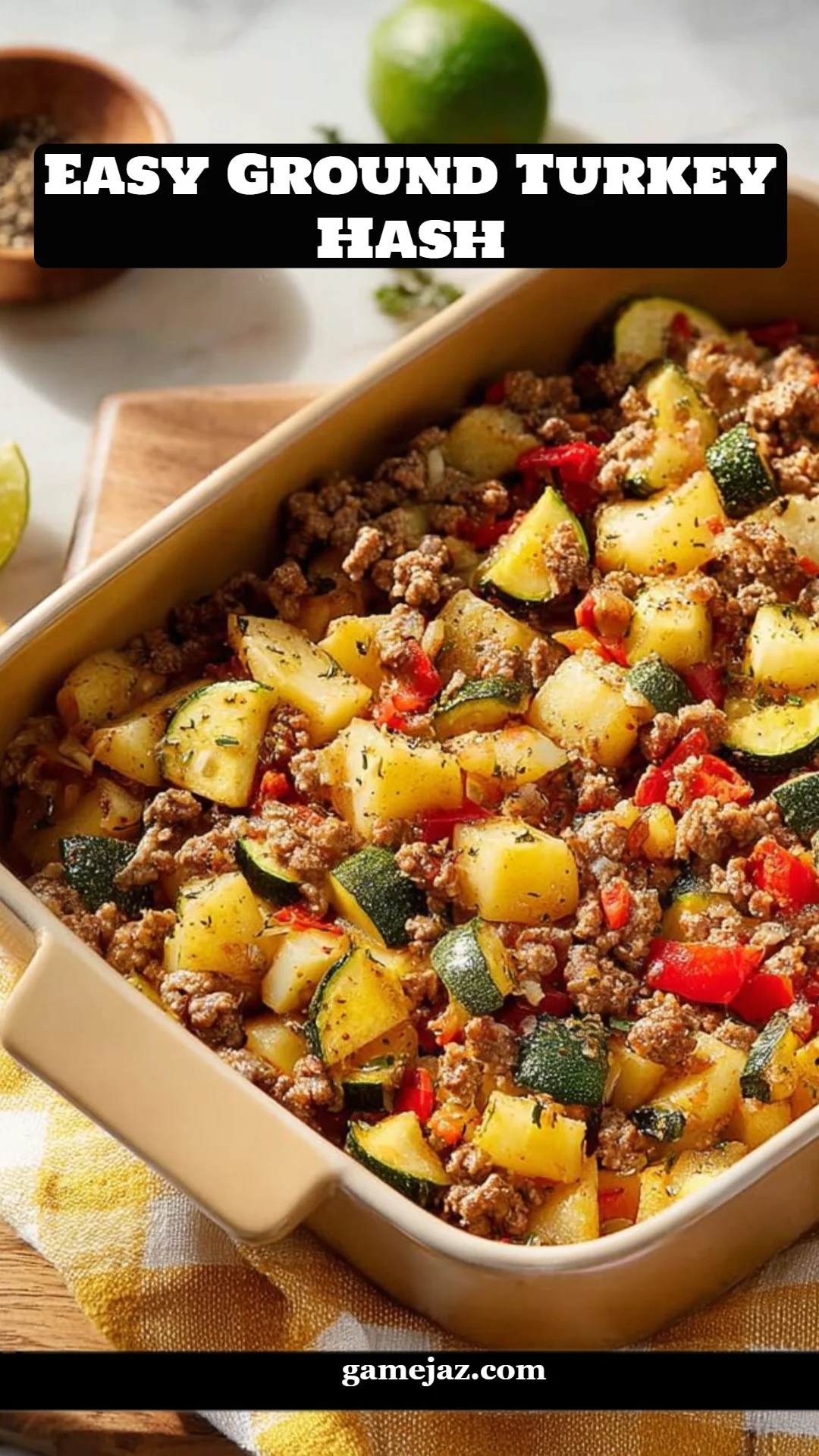 Easy Ground Turkey Hash