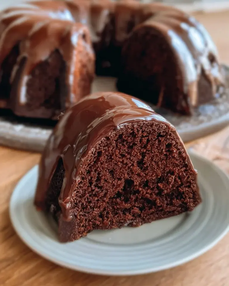 Delicious slice of easy moist chocolate cake with rich chocolate frosting