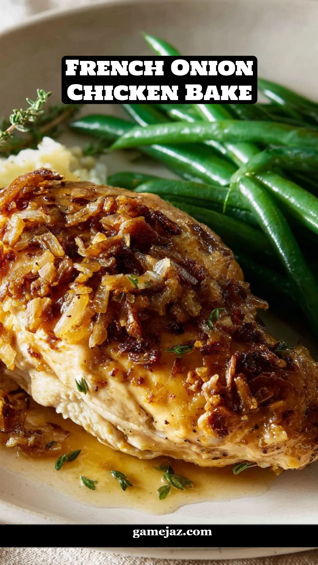 French Onion Chicken Bake