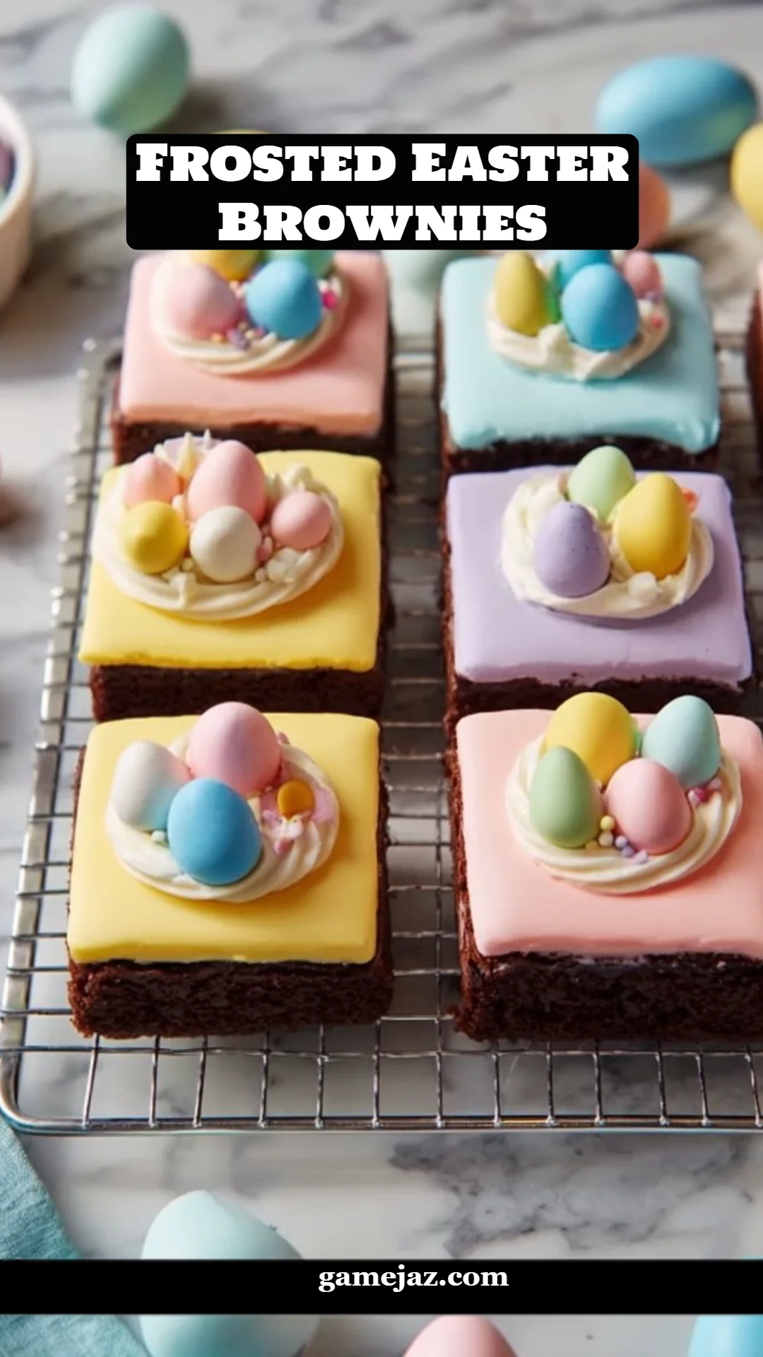Frosted Easter Brownies