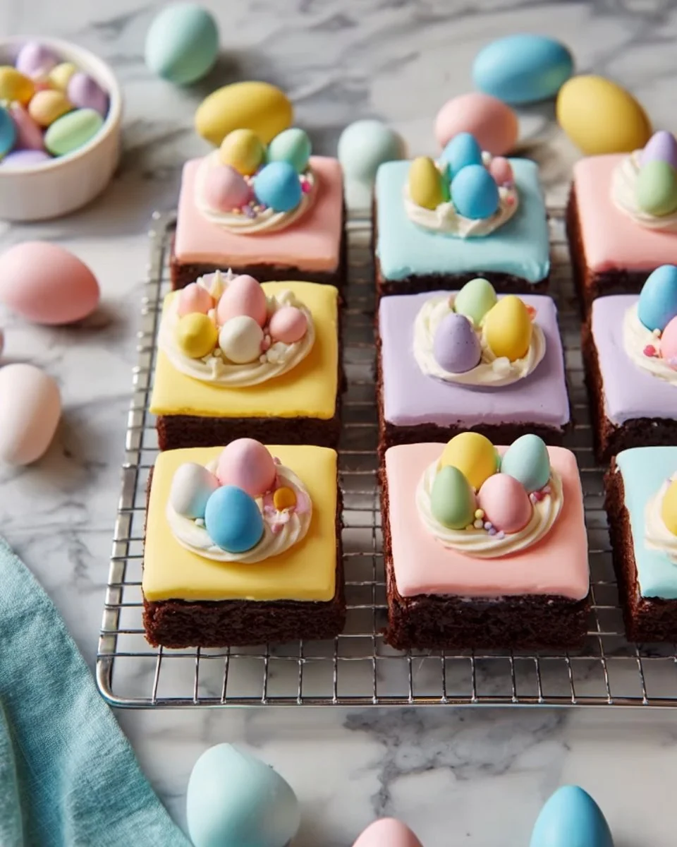 Frosted Easter Brownies