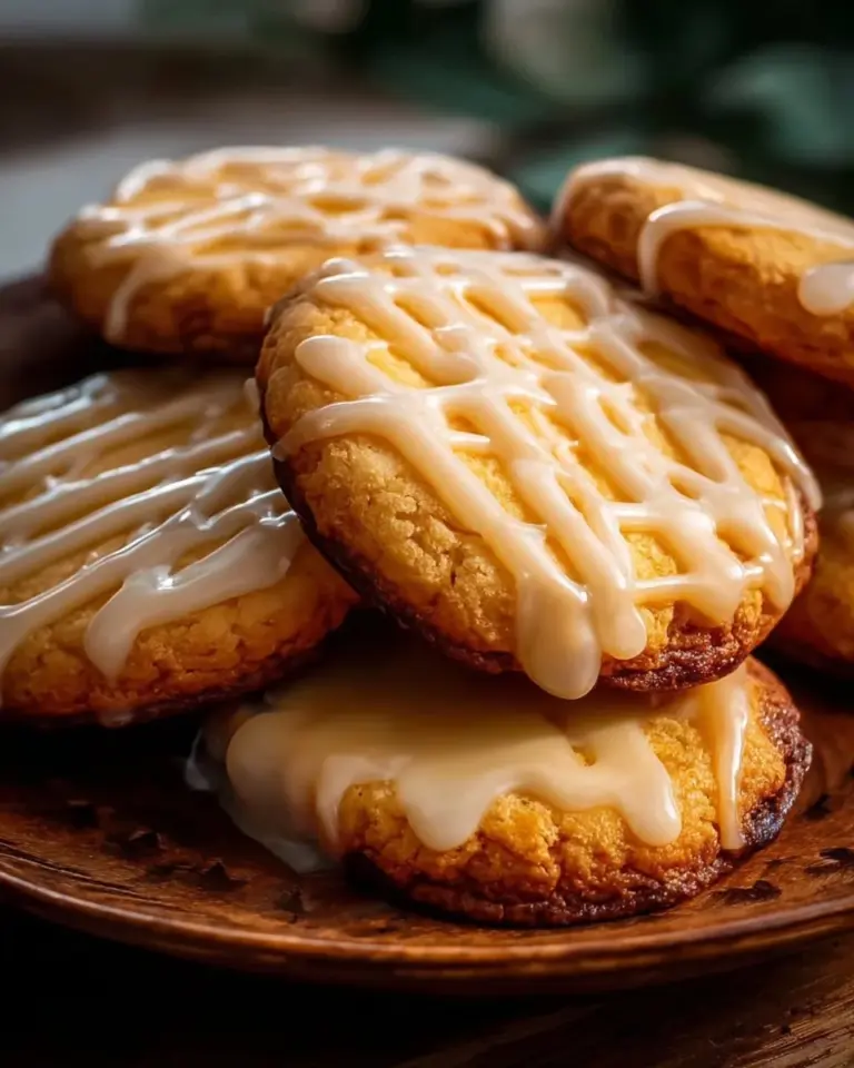 Delicious glazed cookies on a plate, perfect for any occasion.