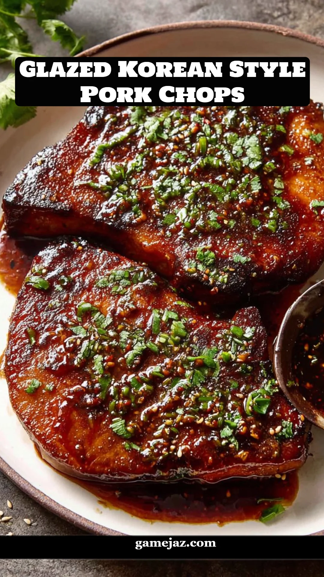 Glazed Korean Style Pork Chops