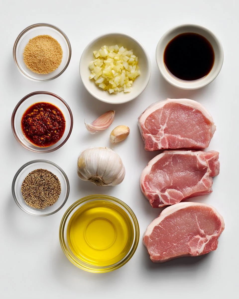 Glazed Korean Style Pork Chops