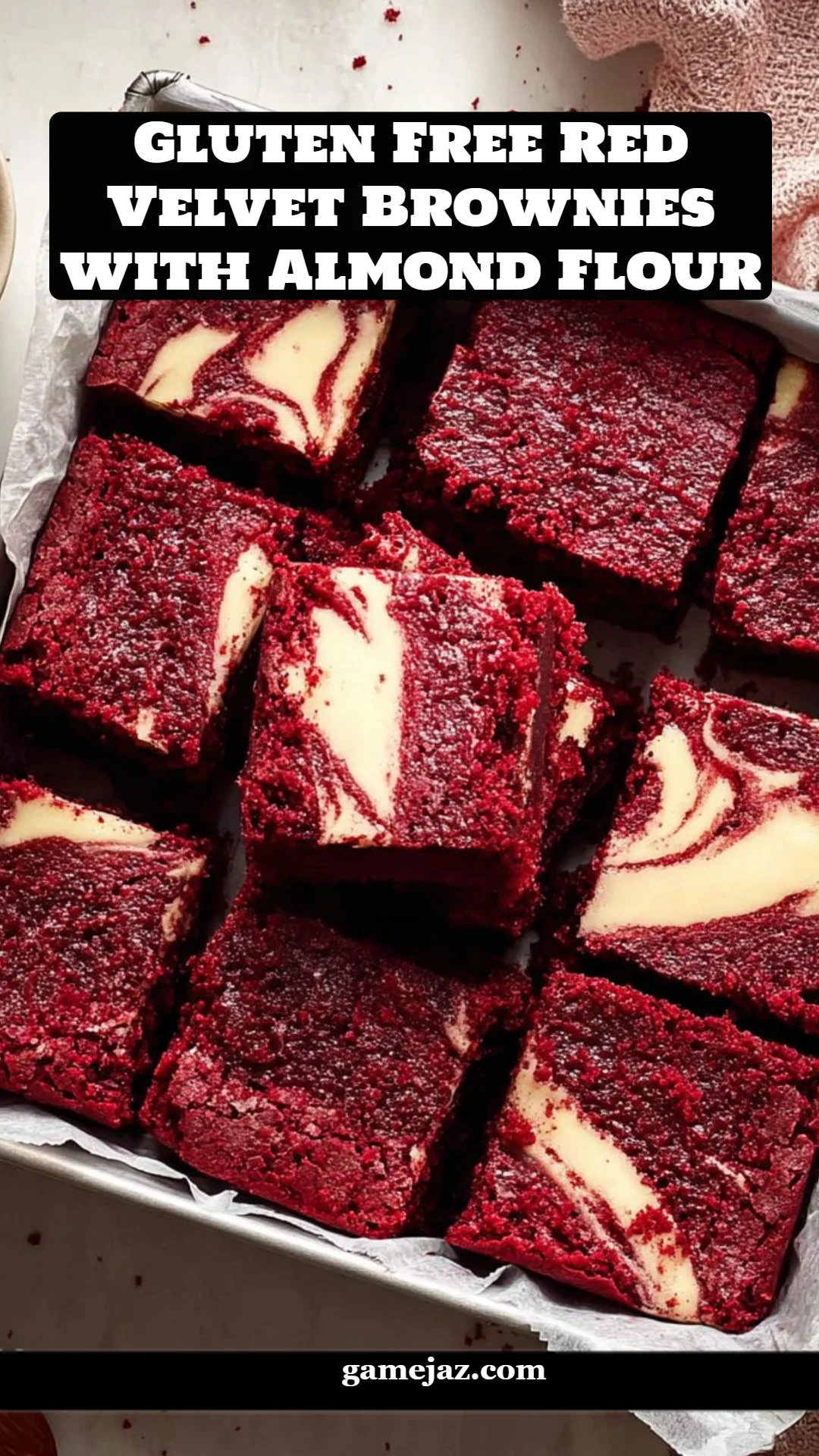 Gluten Free Red Velvet Brownies with Almond Flour