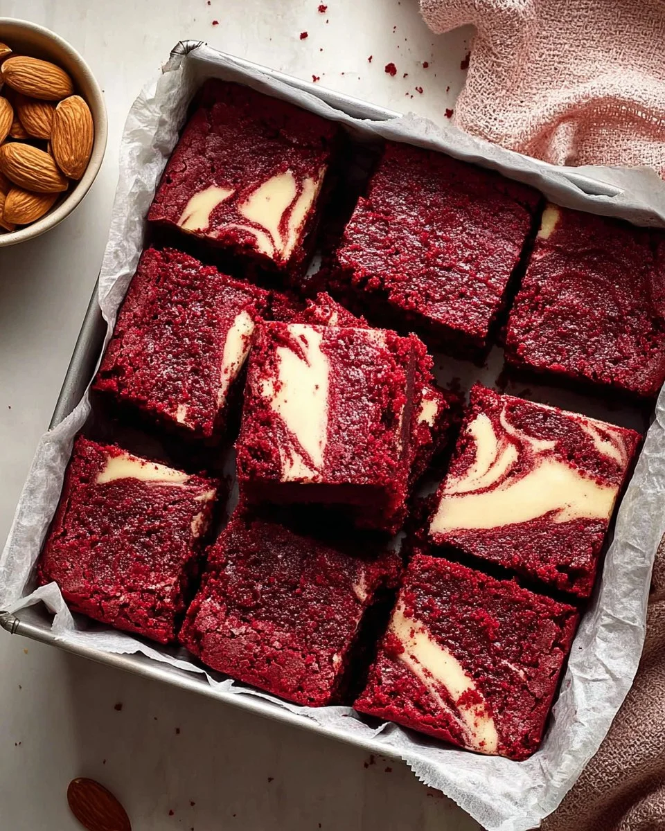 Gluten Free Red Velvet Brownies with Almond Flour