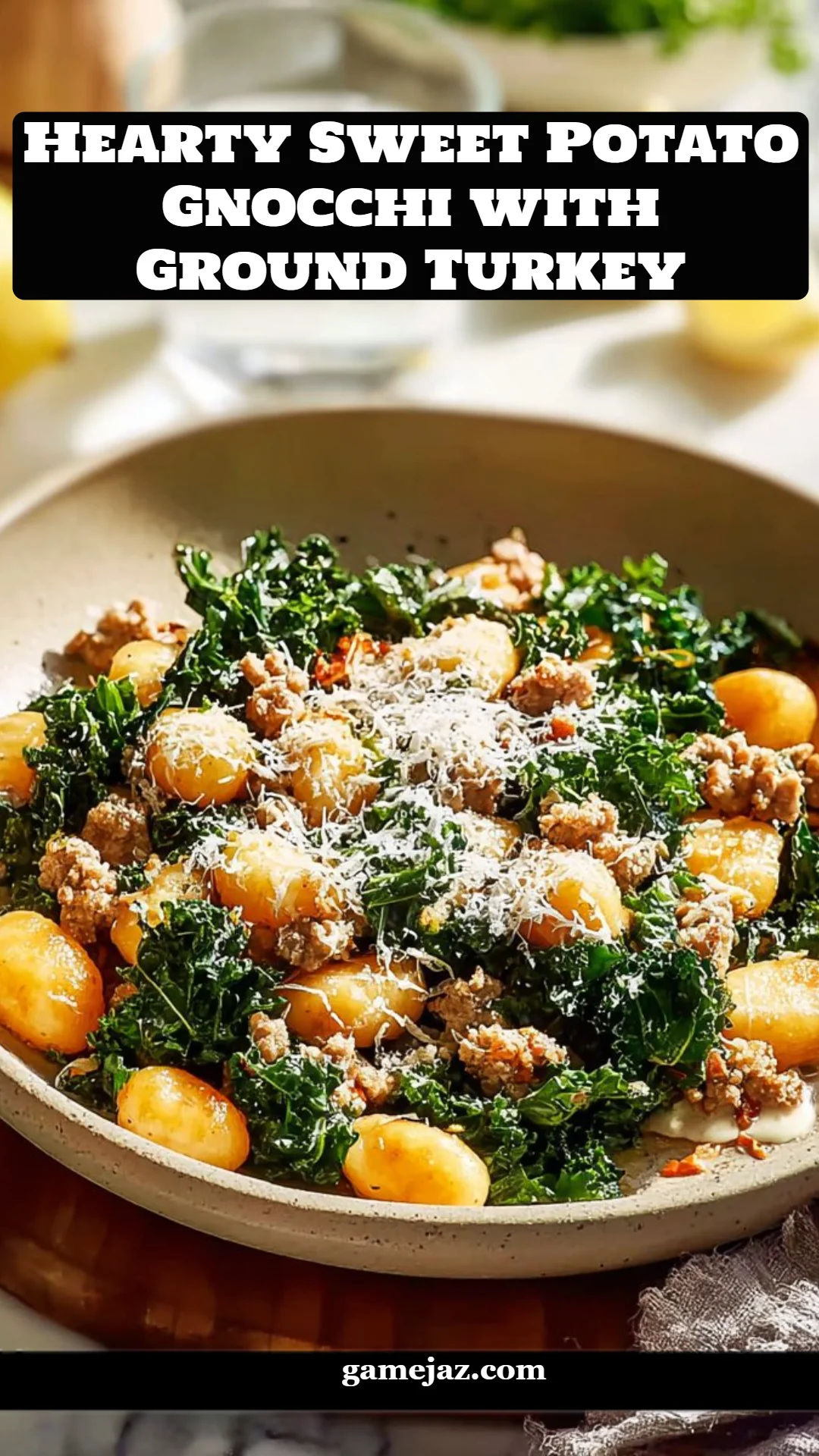 Hearty Sweet Potato Gnocchi with Ground Turkey
