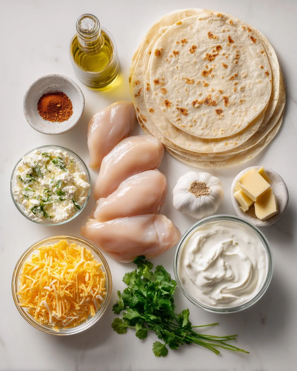 High Protein Creamy Chilli Chicken Enchiladas