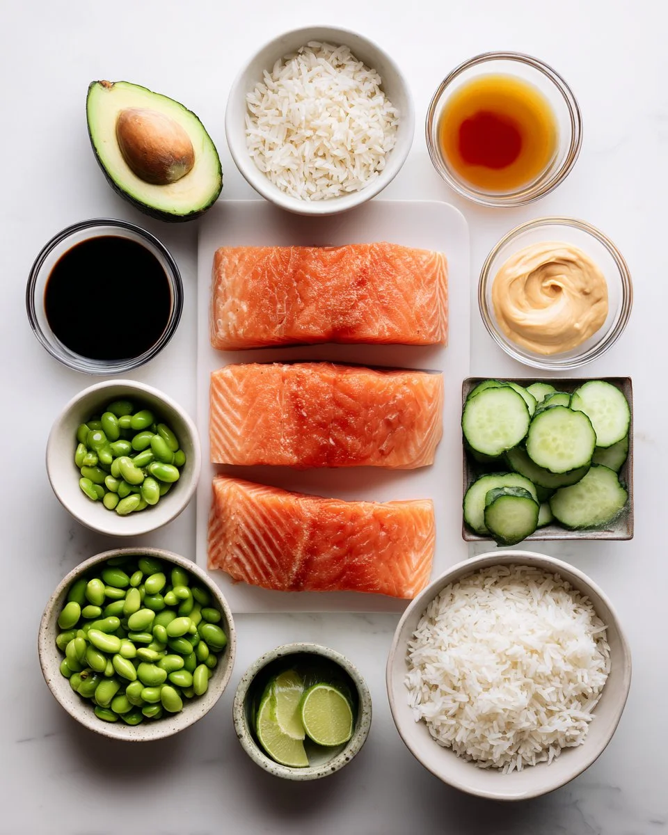Honey Sriracha Salmon Bowls