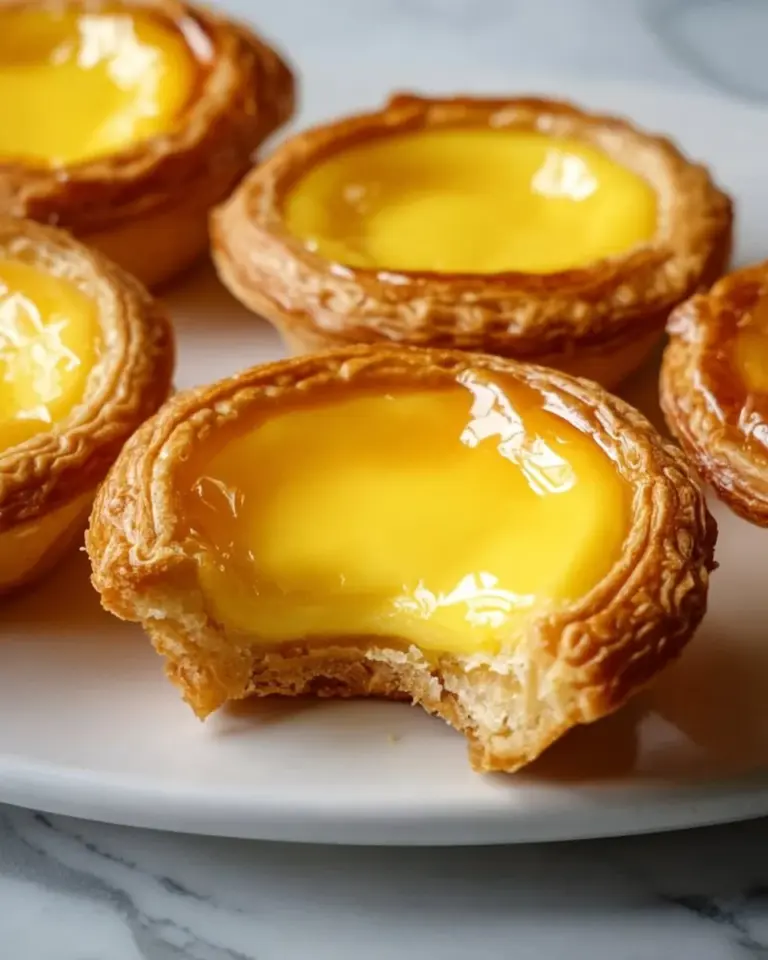 Delicious Hong Kong egg tarts with crispy crust and silky custard filling
