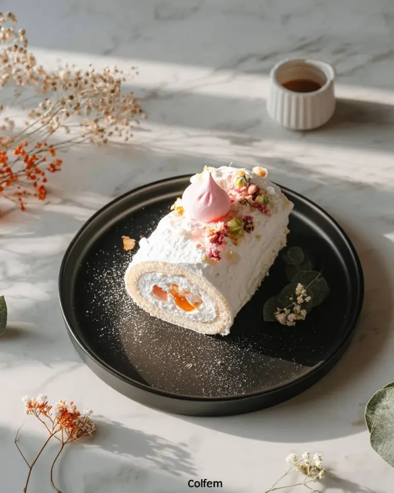 Japanese Cotton Candy Swiss Cake Roll dessert with pastel colors and fluffy texture
