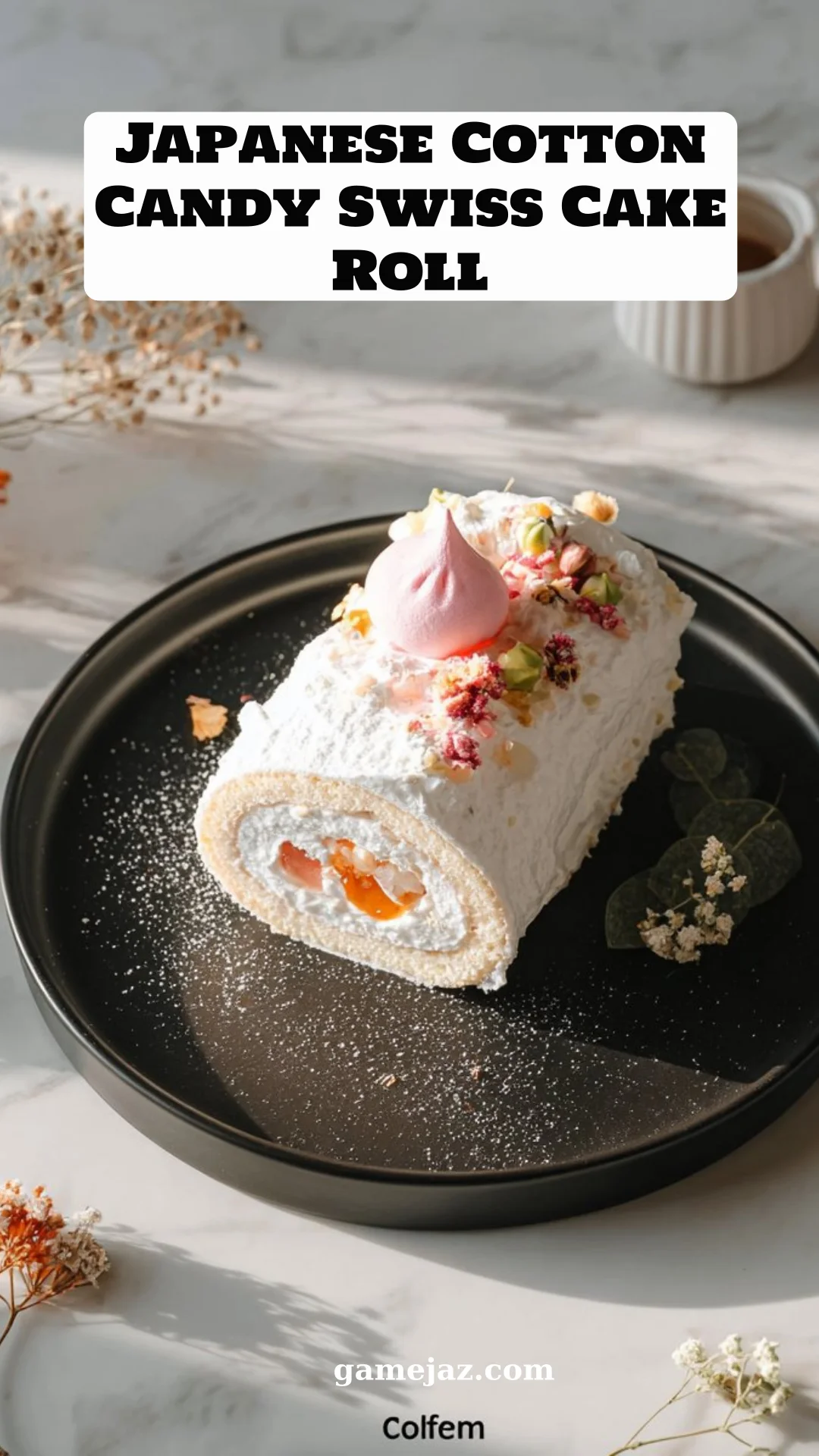 Japanese Cotton Candy Swiss Cake Roll